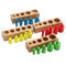 Educational Wooden Montessori Cylinder Socket Puzzles Baby Development Toy For Preschool Kids 2