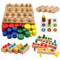 Educational Wooden Montessori Cylinder Socket Puzzles Baby Development Toy For Preschool Kids 4