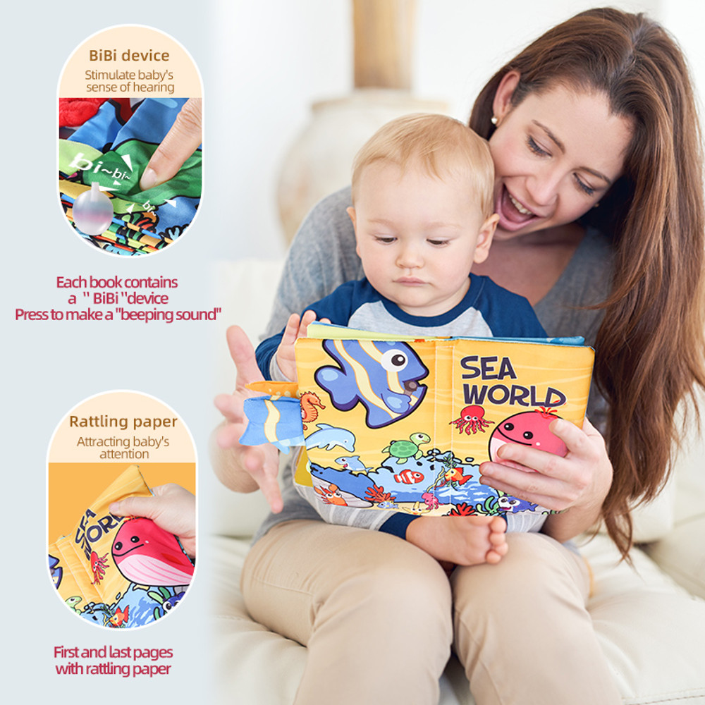 Newborn Baby Toys Cloth Book Early Education ParentChild Bonding 5