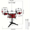 Jazz Drum Set With Stool Kids Drum Kit For Toddlers Musical Toy Drums Cymbal Sticks 6