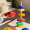 Kids Gift Montessori Baby Tower Game Spinning And Stacking Rainbow Puzzle Motor Skill Development 5
