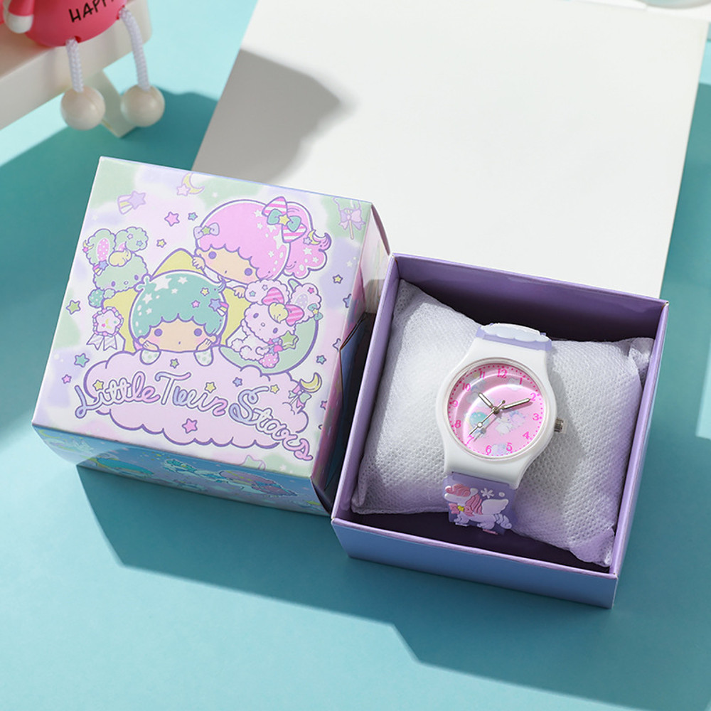 Cinnamoroll Kuromi Melody Girls Watch 3D Hello Kitty Children Watches With Box 4