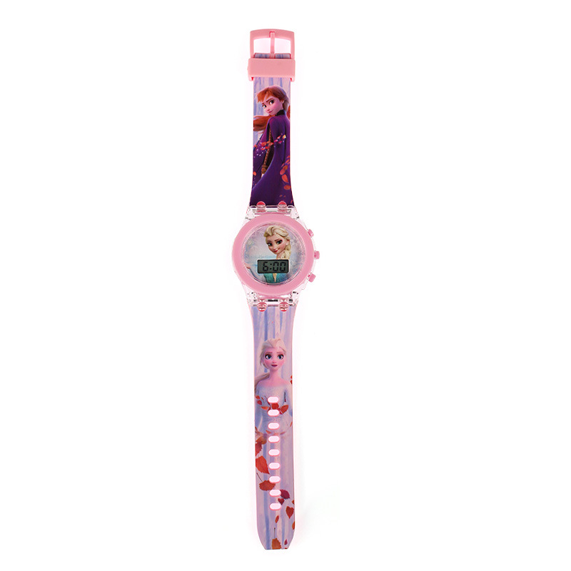 Collection Digital Electronic Flash Glow Up Cartoon Unicorn Children Watches For Kids Light Colourf 7