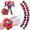 Spiderman 24 Projection Patterns Disney Children Watches For Boys Robot Deformation Projection Cloc 1