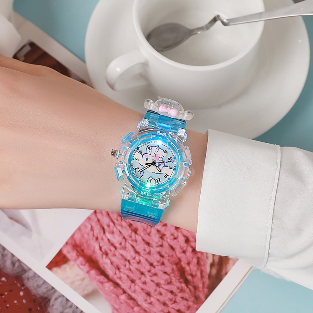 Cute Sanrio Kids Wrist Watch 3D Pattern Cinnamoro Kuromi Cartoon Christmas Watchband 4