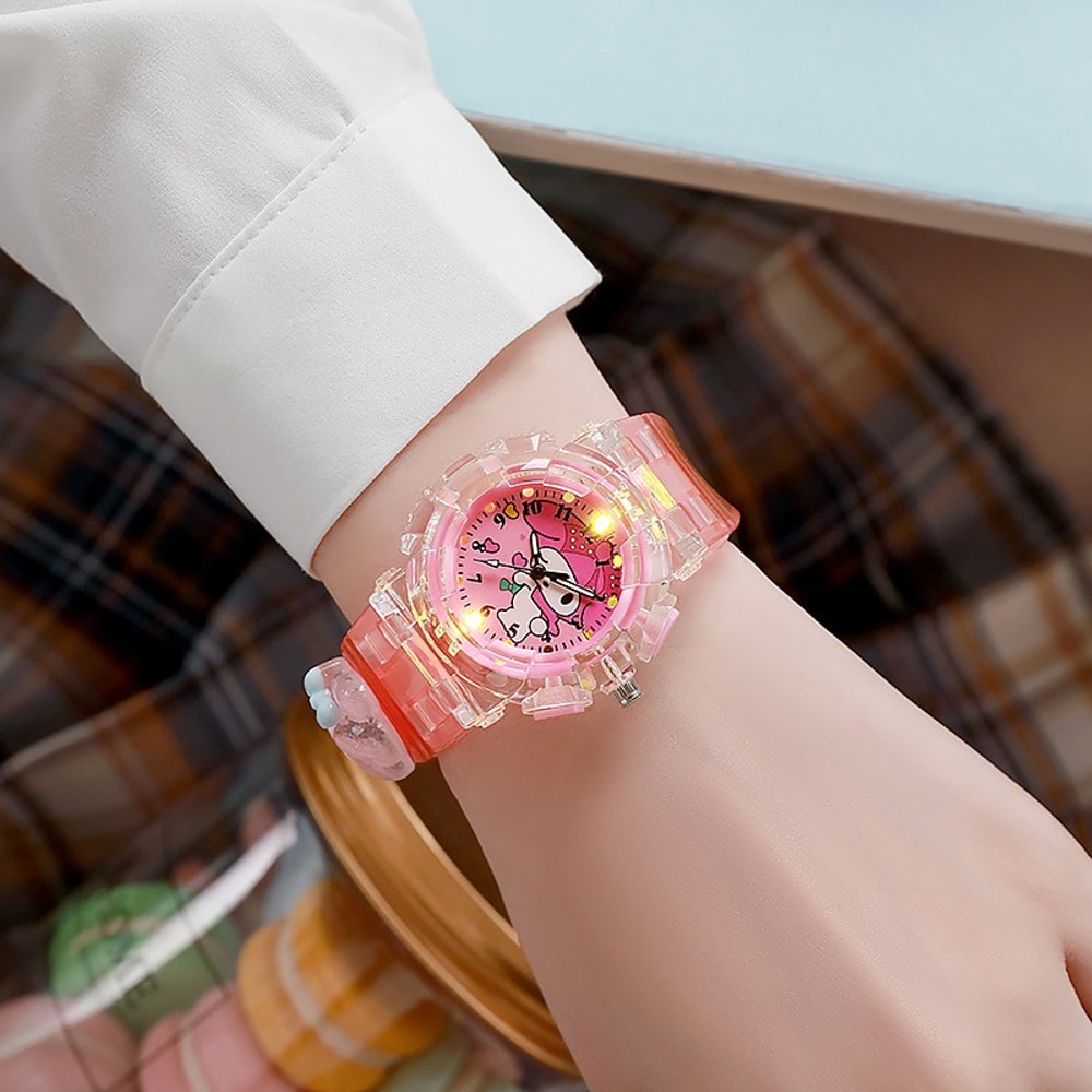 Cute Sanrio Kids Wrist Watch 3D Pattern Cinnamoro Kuromi Cartoon Christmas Watchband 5