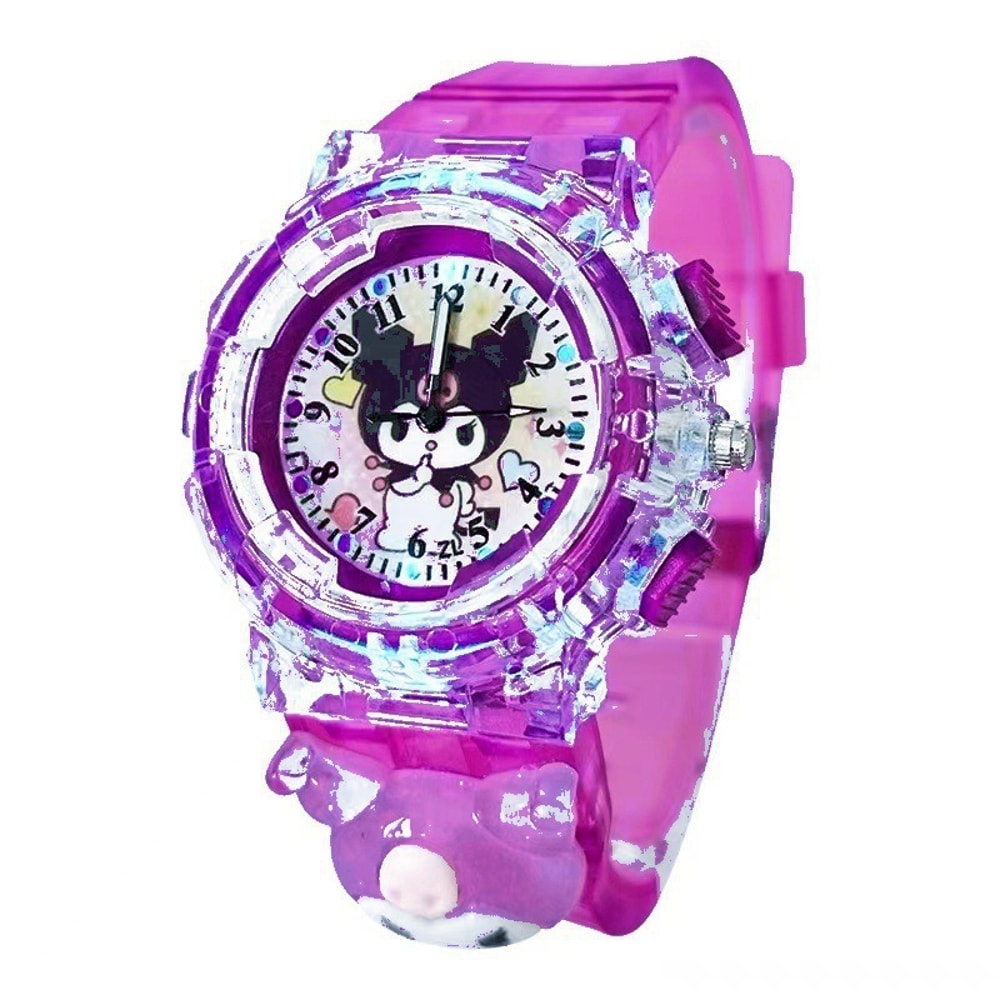 Cute Sanrio Kids Wrist Watch 3D Pattern Cinnamoro Kuromi Cartoon Christmas Watchband 7
