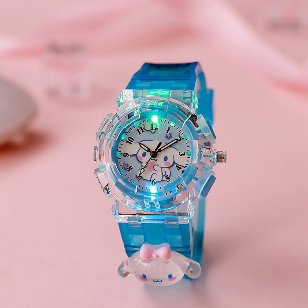 Cute Sanrio Kids Wrist Watch 3D Pattern Cinnamoro Kuromi Cartoon Christmas Watchband 8