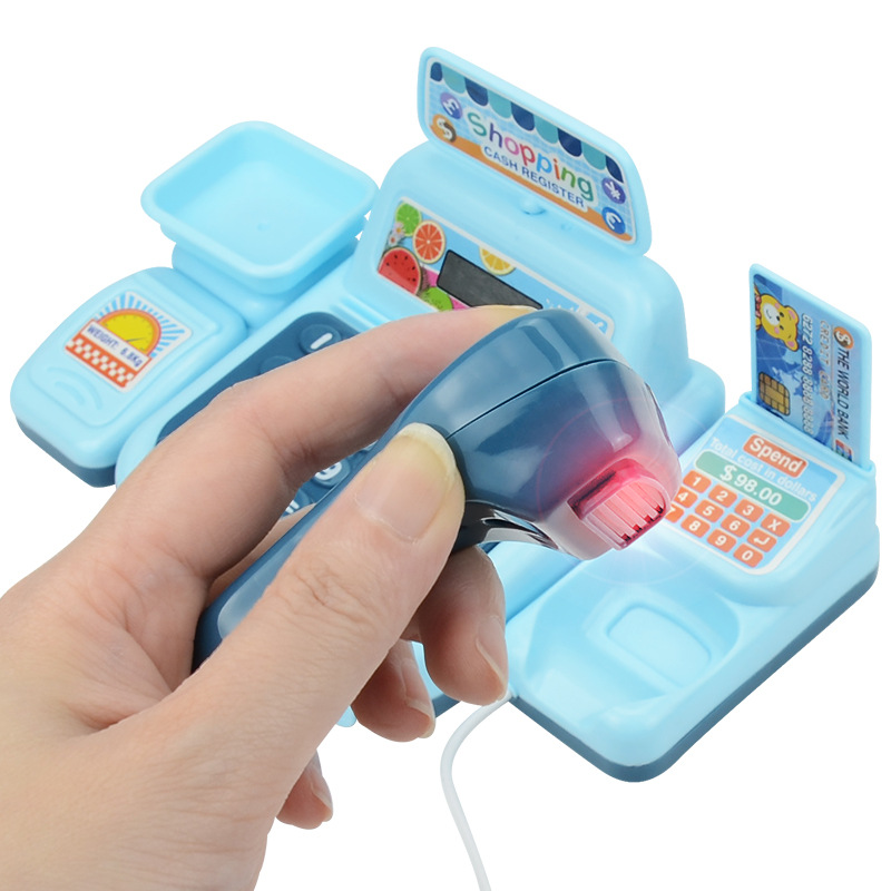 Simulation Shopping Cash House Toys Supermarket Cashier Toys With Electronic Game Lighting And Soun 4