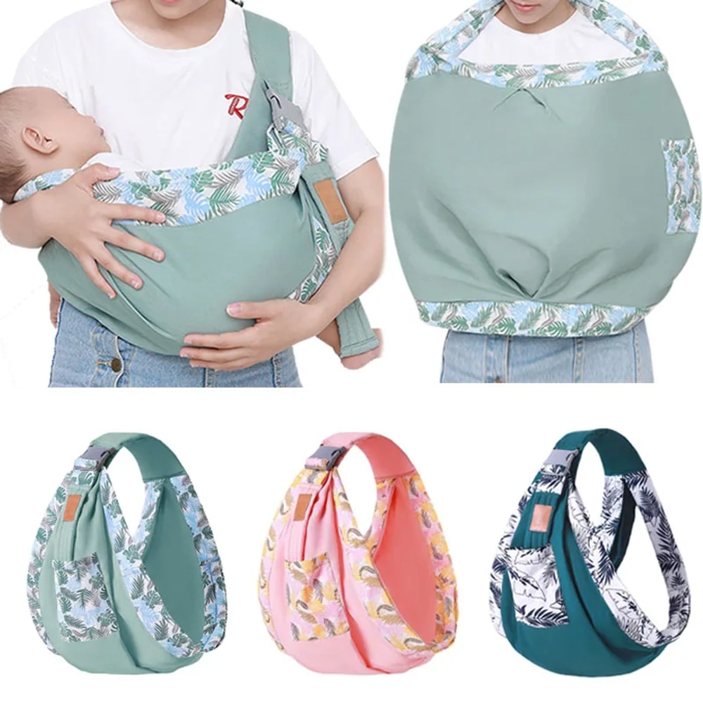 Baby Sling Wrap Carrier Dual Use Nursing Cover Mesh Fabric Backpack Infant Breastfeeding 3