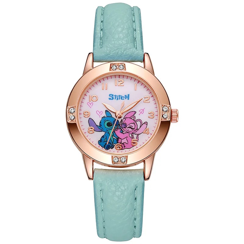 Stitch Quartz Watch For Kids Disney Childrens Watch With Imitation Diamond Belt 5