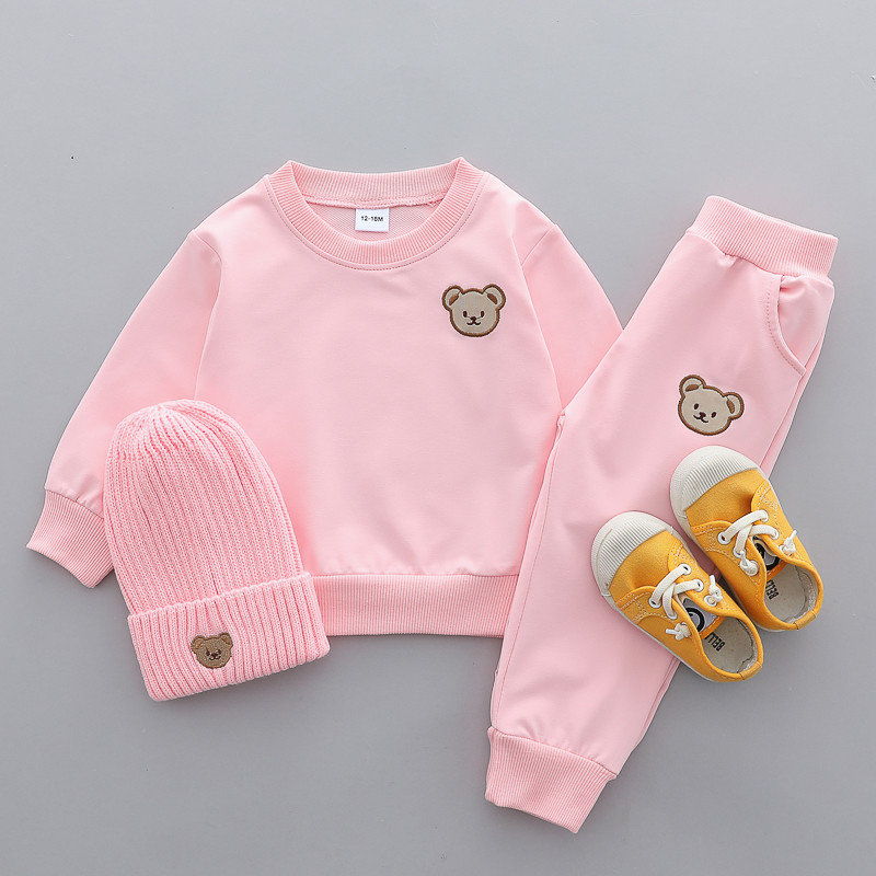 Little Bear Head Childrens Set Spring Autumn Long Sleeve Pants 3