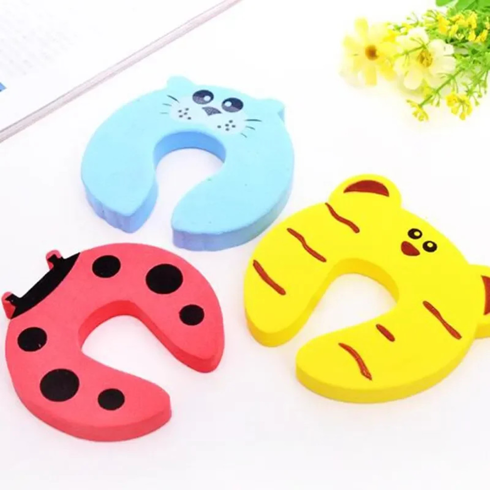Antipinch Hand Baby Safety Door Stopper Furniture Protection Cute Animal Care Child Lock Finger Pro 4