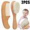 Baby Hair Soothing Comb Beech Soft Wool Wood Brush Baby Care Set Newborn Massager Baby Shower Gift 5