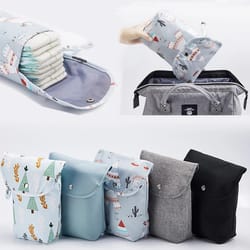 stylish floral baby diaper bag, waterproof wet dry pack for travel with multiple storage compartments