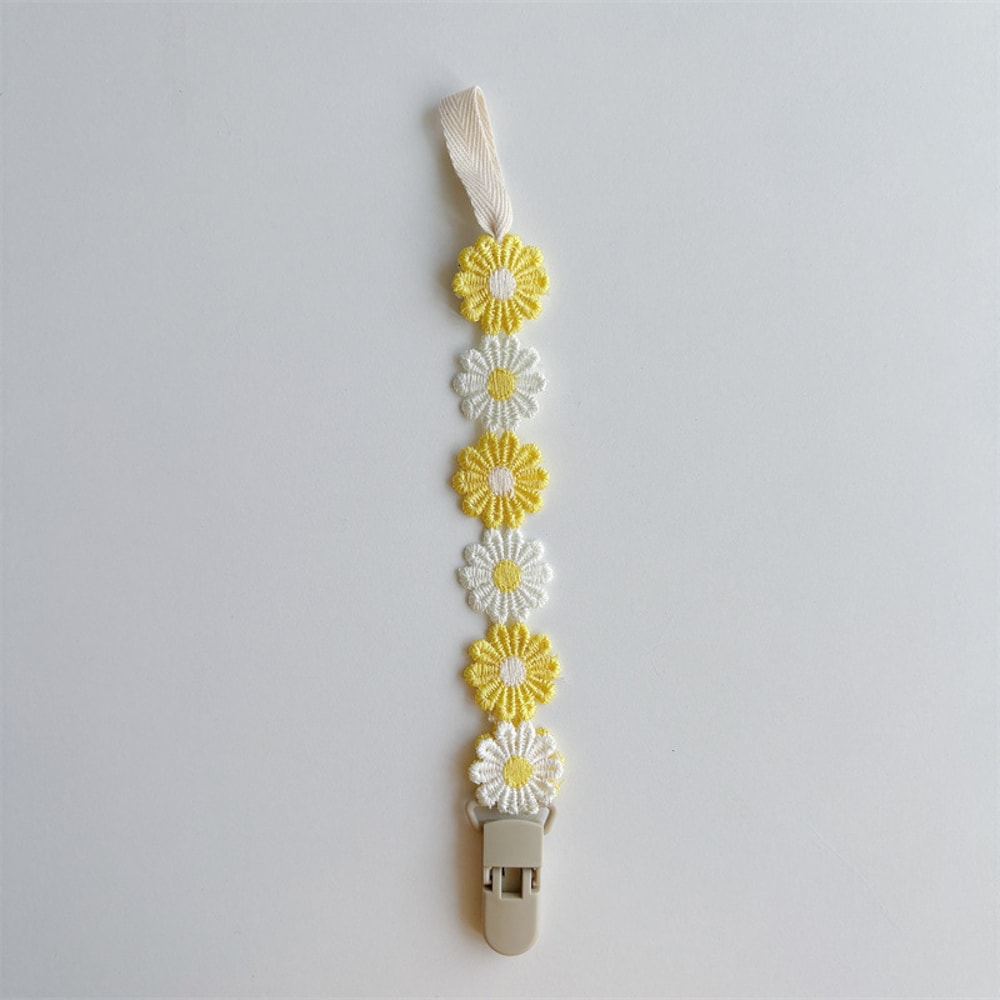 Baby Pacifier Antidrop Chain Little Daisy Toddler Dummy Clip Nipple Holder Baby Shower Gift 7