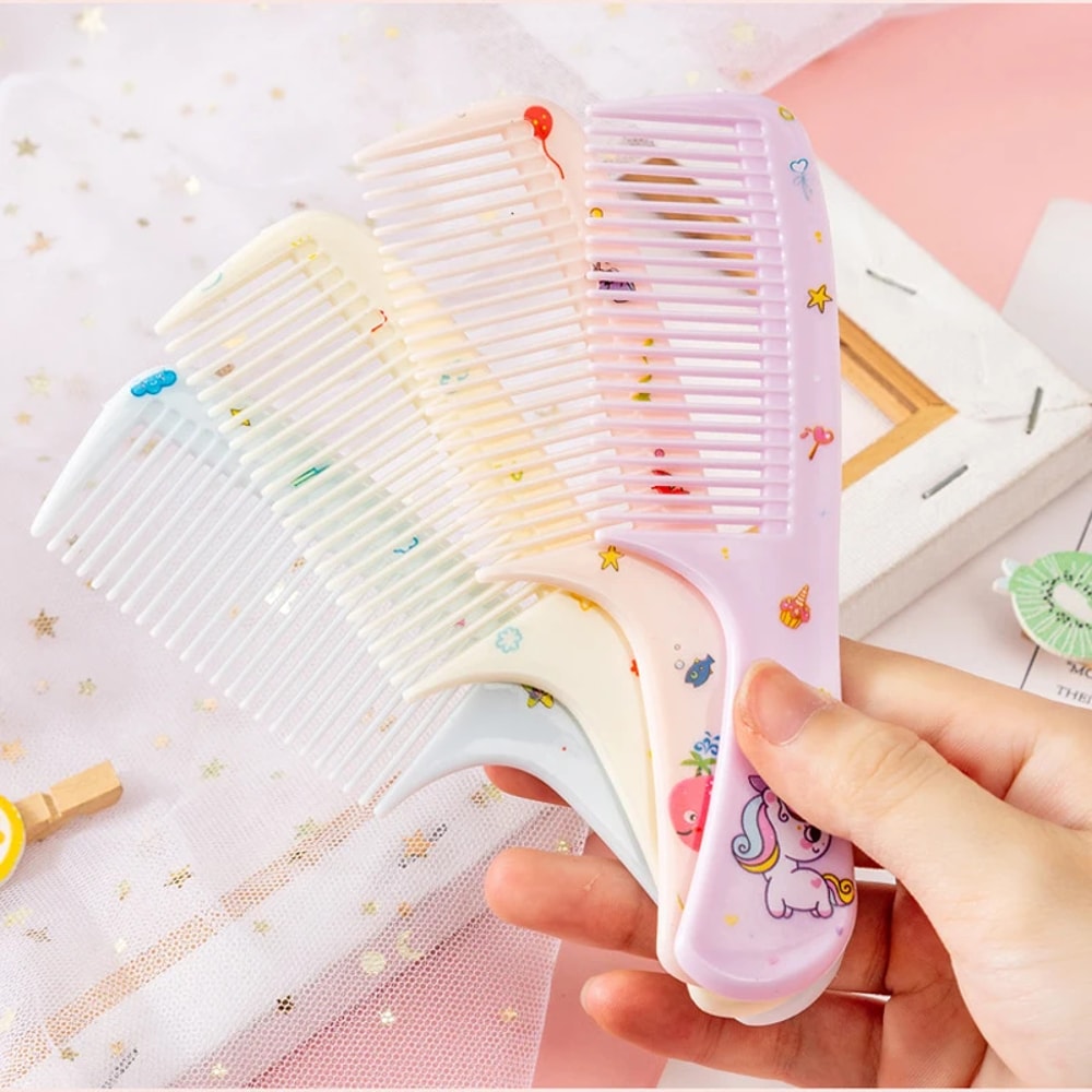 Cartoon Animals Kids Hair Combs Set Girls Hairdressing Comb Portable AntiStatic Plastic Comb With P 3