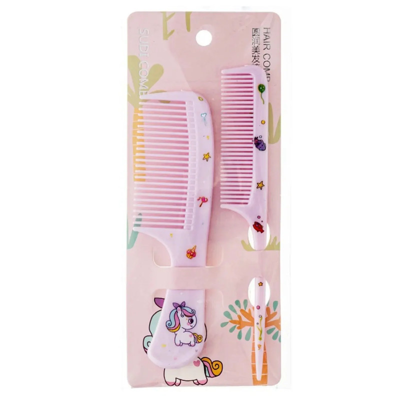 Cartoon Animals Kids Hair Combs Set Girls Hairdressing Comb Portable AntiStatic Plastic Comb With P 6