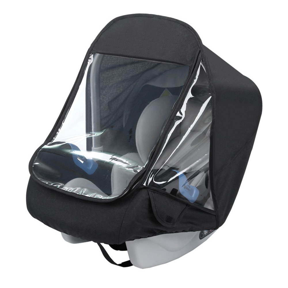 Transparent EVA Baby Safety Seat Rain Cover Double Zipper Dust Protection For Stroller Carriage Acc 6