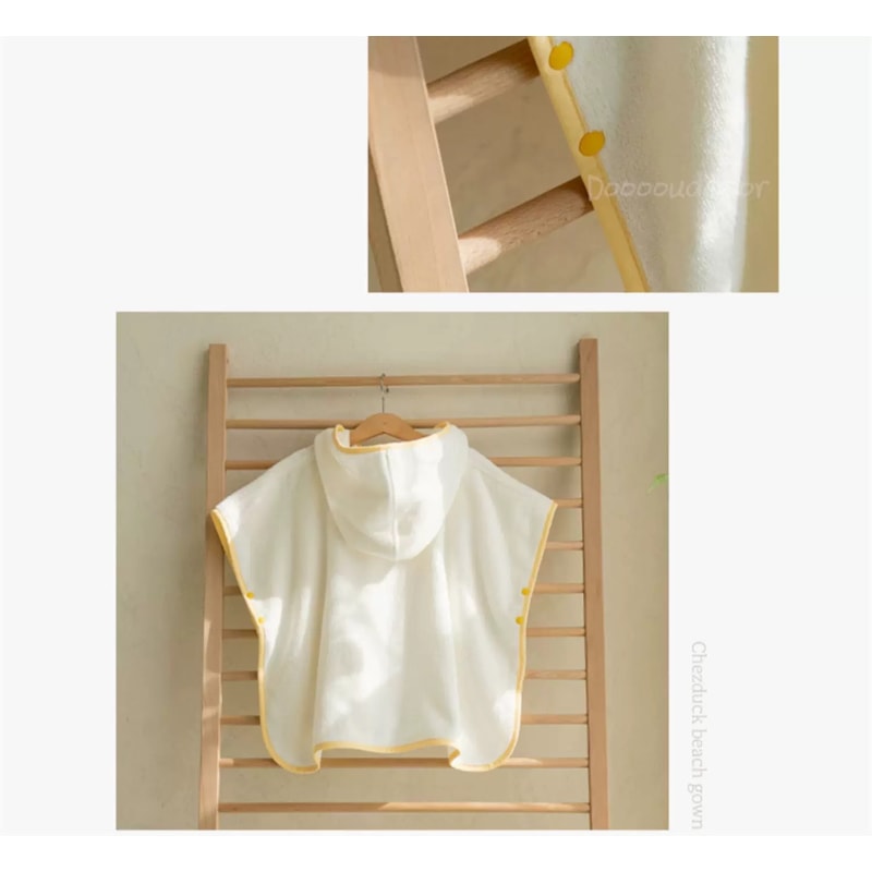 Cute Cartoon Animal Baby Bathrobe Hooded Soft Coral Velvet Towel For Toddlers 5