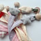 Cute Cartoon Bear Star Baby Pacifier Clip Ecofriendly Cotton Soother 2
