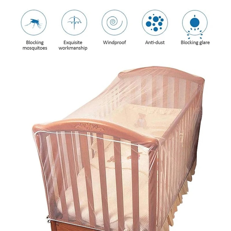 Summer Baby Bed Crib Mosquito Net Universal Foldable Breathable Cover 3