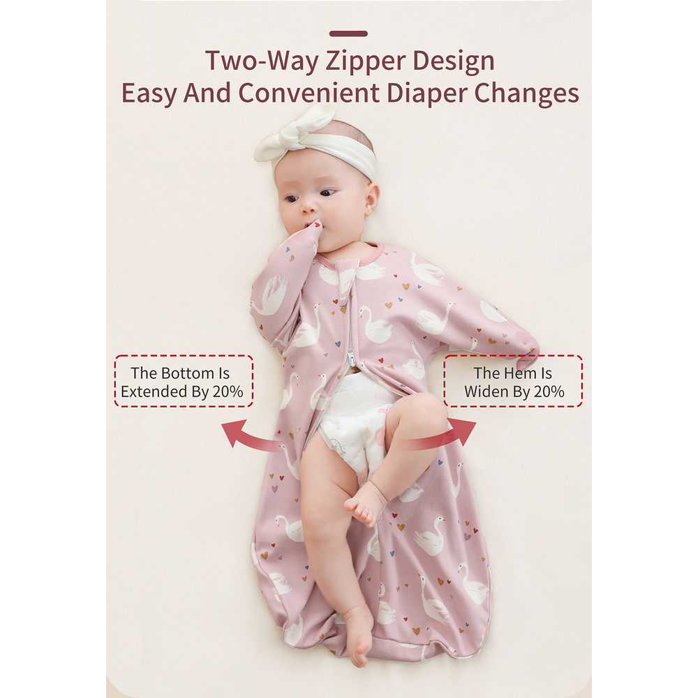 Newborn Baby Cotton Sleeping Bags Raised Hand Sleepsacks Antistartle Cartoon Blankets 1