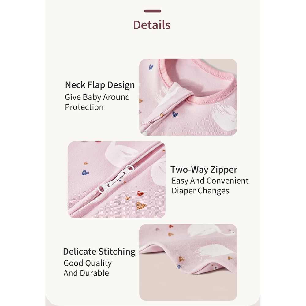 Newborn Baby Cotton Sleeping Bags Raised Hand Sleepsacks Antistartle Cartoon Blankets 2