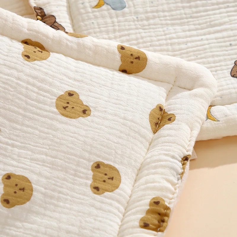 Cotton Gauze Baby Pillow Cushion, Soft Velvet Bean Pillow for All Seasons