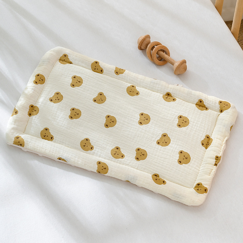 Cotton Gauze Baby Pillow Cushion, Soft Velvet Bean Pillow for All Seasons
