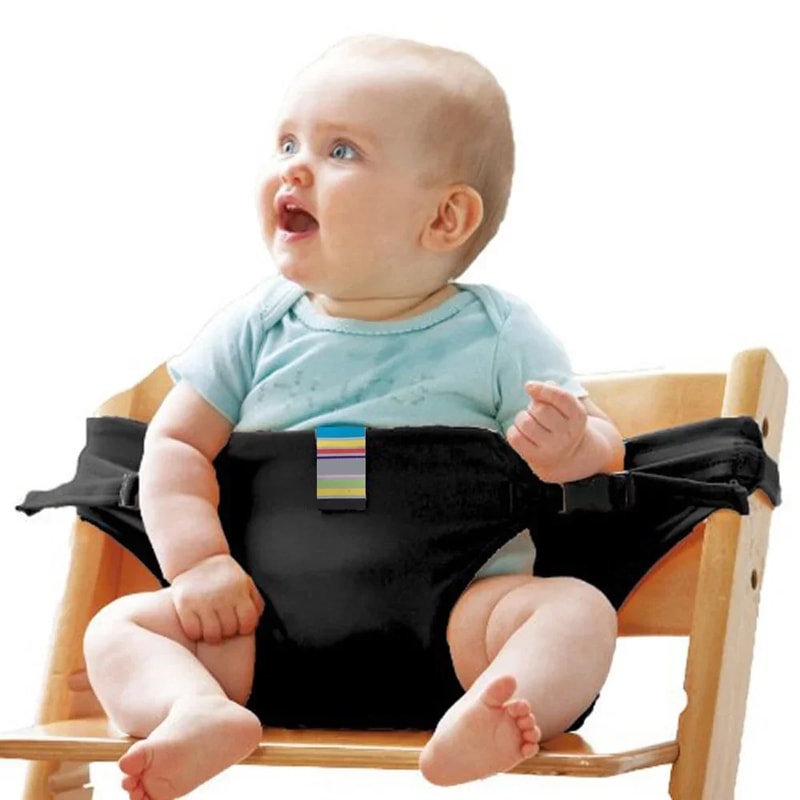 Foldable Child Seat With Strap And Portable Harness For Baby Dining 4