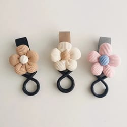 sweet flower baby stroller hook, multifunctional hanging storage loop, infant cart accessories, ins style