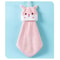 Coral Fleece Animal Hand Towels, Hanging Kid's Bath Towel, Super Absorbent Quick Drying Kitchen Towel