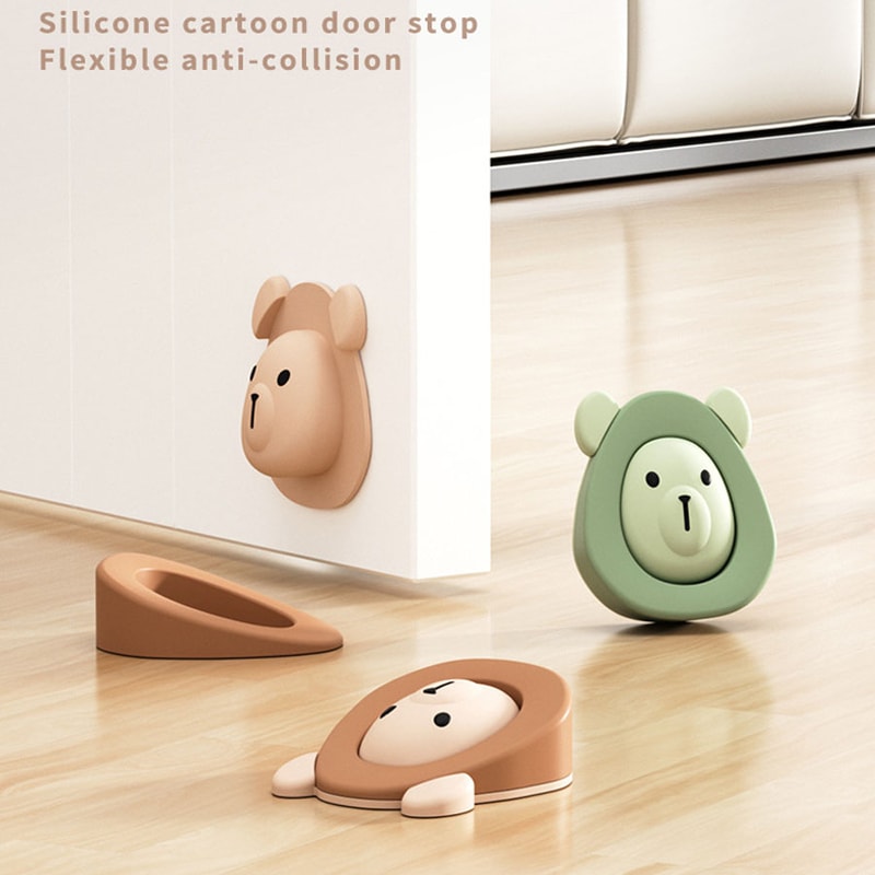 Cartoon Bear Door Stopper Multifunction Silicone Child Safety 3