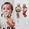 Baby Accessories, New Wooden Pacifier Clip Chain for Newborn, Cute Cartoon Animal Nipple Holder