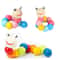 Bright Color Montessori Wooden Toys Adorable Caterpillar Puppet KTV Adults Kids Early Education Lea 2