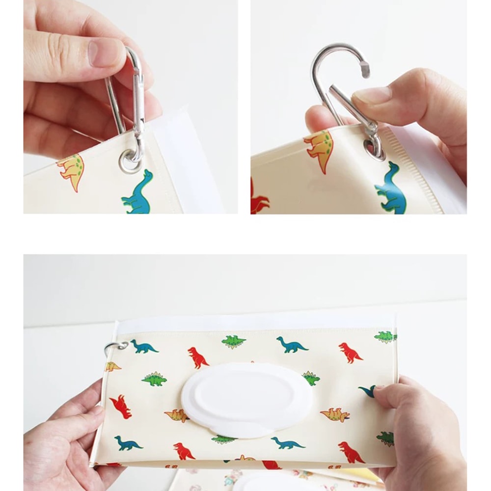 Cosmetic Pouch Fashion SnapStrap Flip Cover Baby Product Carrying Case Wet Wipes Bag Stroller Hangi 5