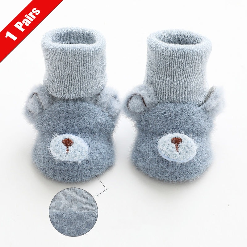 Cute Cartoon Infant Socks Terry Soft Anti Slip Winter Baby Socks For Girls Boys 8