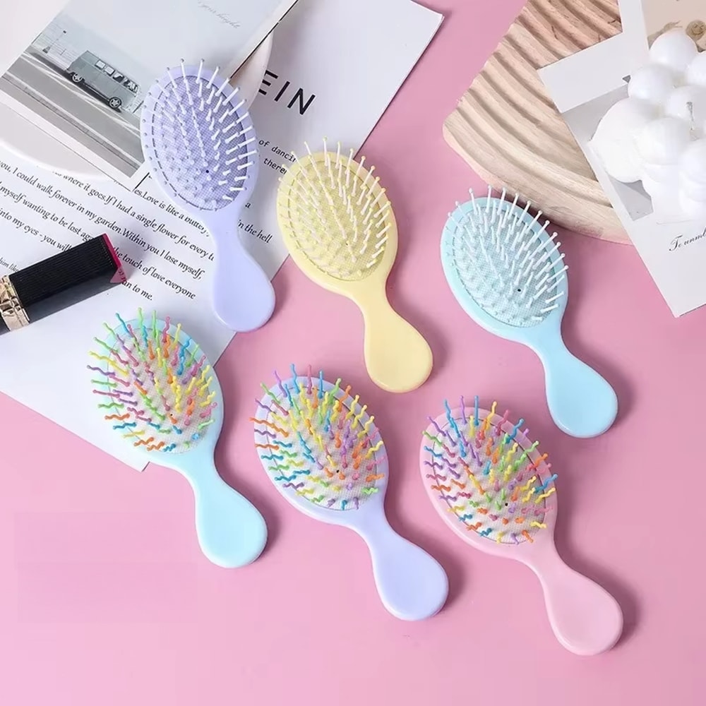 Girls Air Cushion Comb Macaron Color Hair Care Massage Comb Anti Static Styling Accessories 0