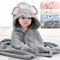 Toddler Bathrobe Warm Sleeping Swaddle Wrap Baby Hooded Bath Towels Cartoon Animal Soft Towel Blank 2