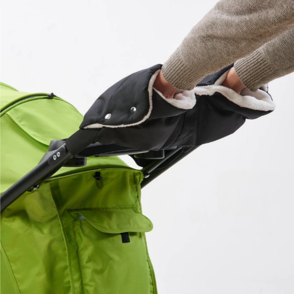 Thick Pram Hand Muff Warm Baby Stroller Gloves Baby Carriage Pushchair Gloves Fleece Hand Cover 0