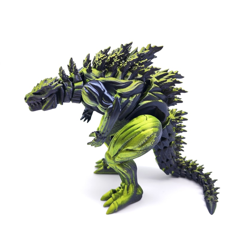 Movable 3D Printed Dinosaur Action Figure Rotatable Monster Toy Muscle Joint Model Kids Desktop Orn 3