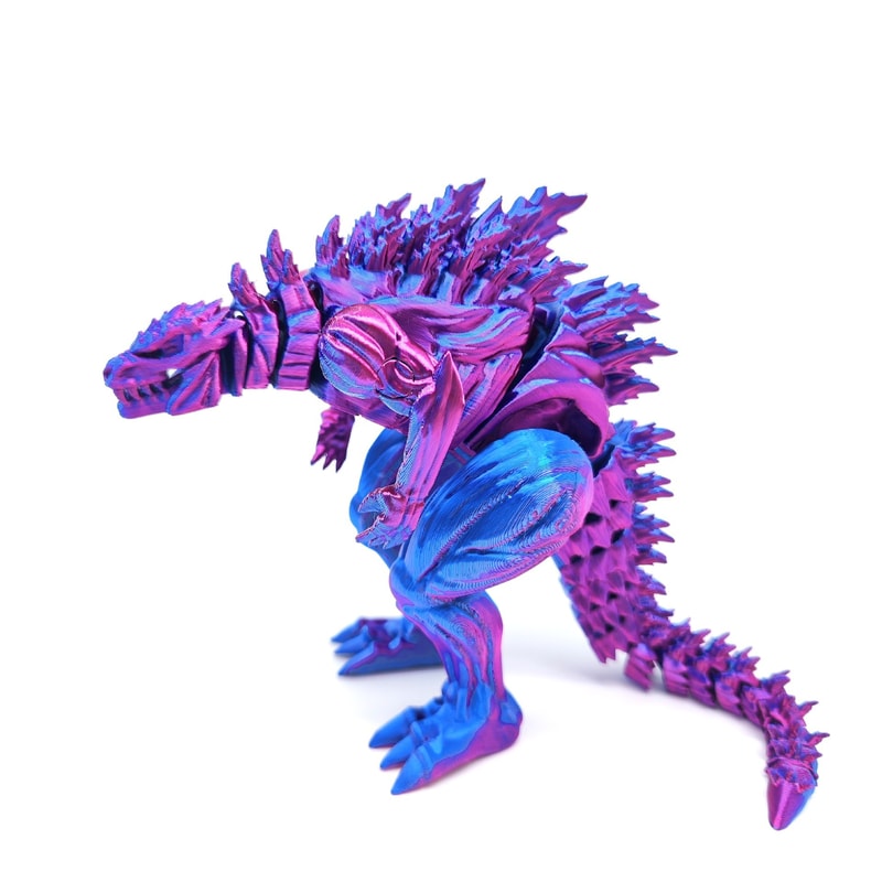 Movable 3D Printed Dinosaur Action Figure Rotatable Monster Toy Muscle Joint Model Kids Desktop Orn 4