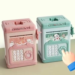 smart fingerprint piggy bank, automatic banking children's gift box
