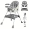Easy To Clean Foldable Baby High Chair With ToyRack And Large Antislip Pad 0