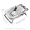 Collapsible Baby Bathtub With Thermometer Portable Travel Bathtub Soft Floating Cushion Drain Hole 4