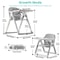 Portable Baby Feeding Seat Folding High Chair For Dining Toddler Booster Seat 4