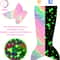Super Soft Glow In The Dark Flannel Mermaid Tail Blanket Cartoon Rainbow Unicorn Design Perfect Gif 3