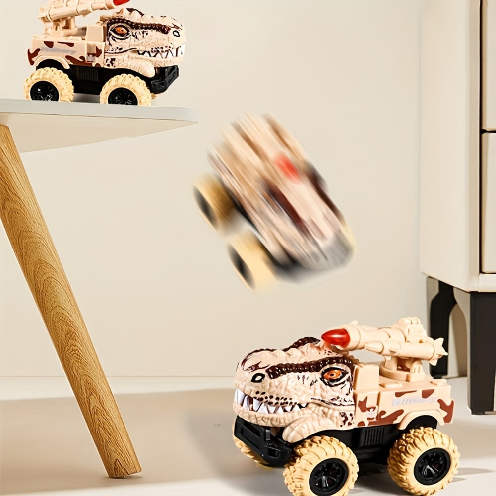 TRex Dinosaur Transport Truck Pull Back Car Toys With Dino Figures For Toddlers 1