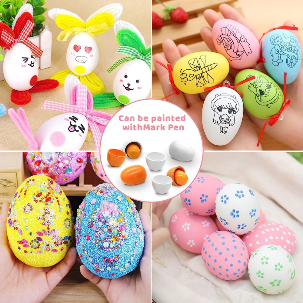 Kids Play Kitchen Toys Wooden Egg Pretend Play Food Set Baby Early Learning Cooking Toy Set 4